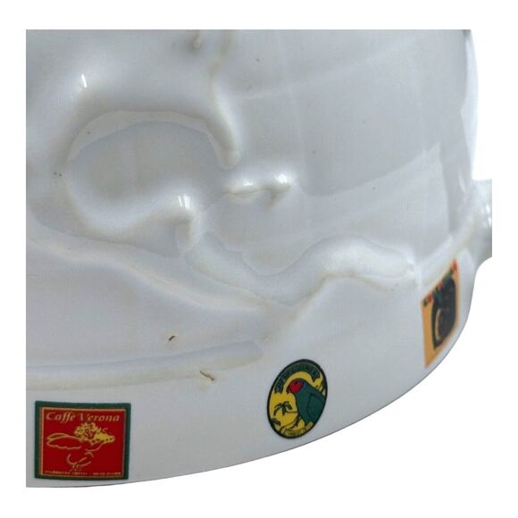 Vintage 1997 Starbucks Mug AROUND THE WORLD Embossed Ceramic Globe Lid Travel - Picture 6 of 16